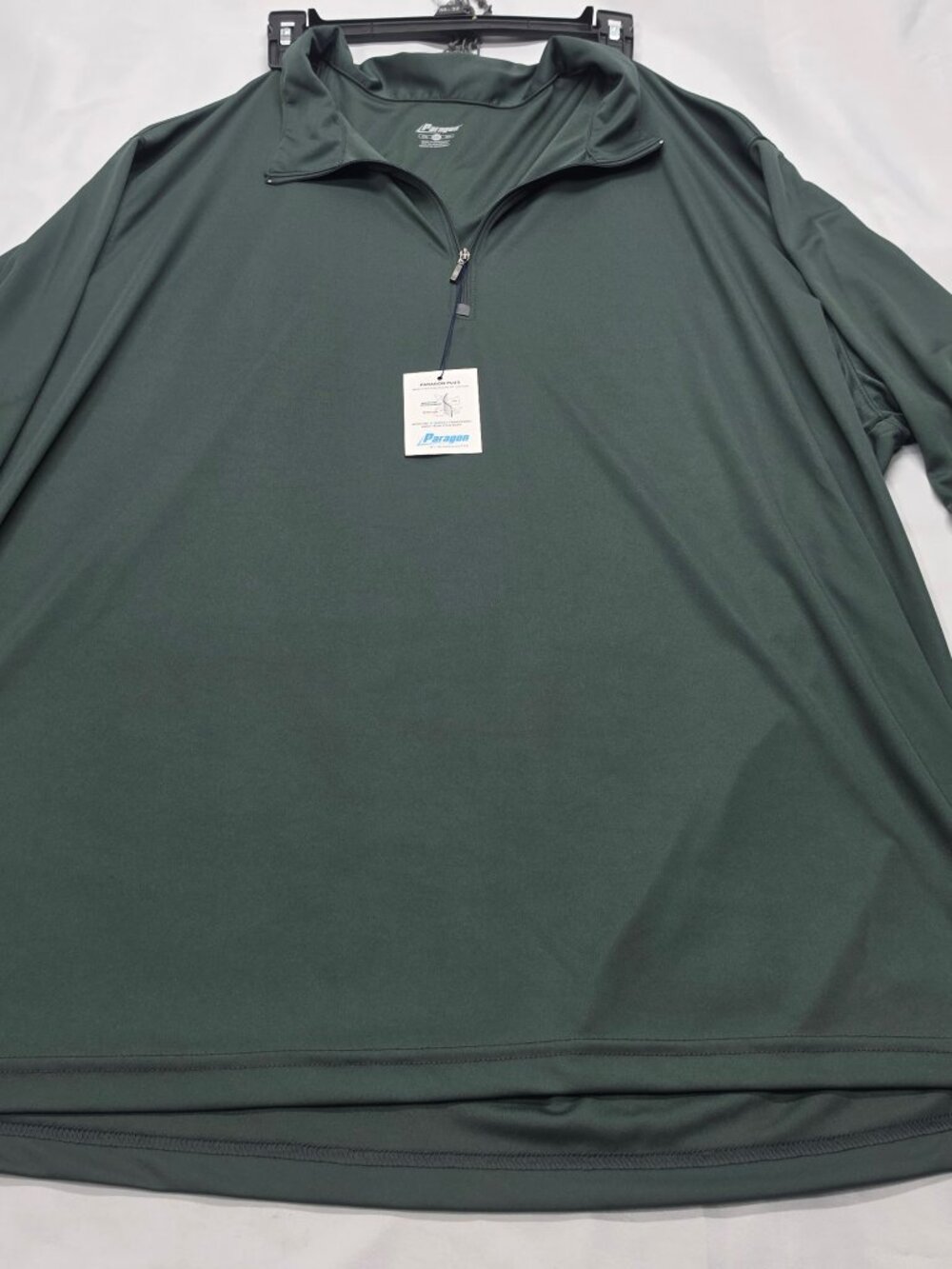 Paragon 4XL Dark Green Long‑Sleeve Quarter‑Zip Performance Shirt